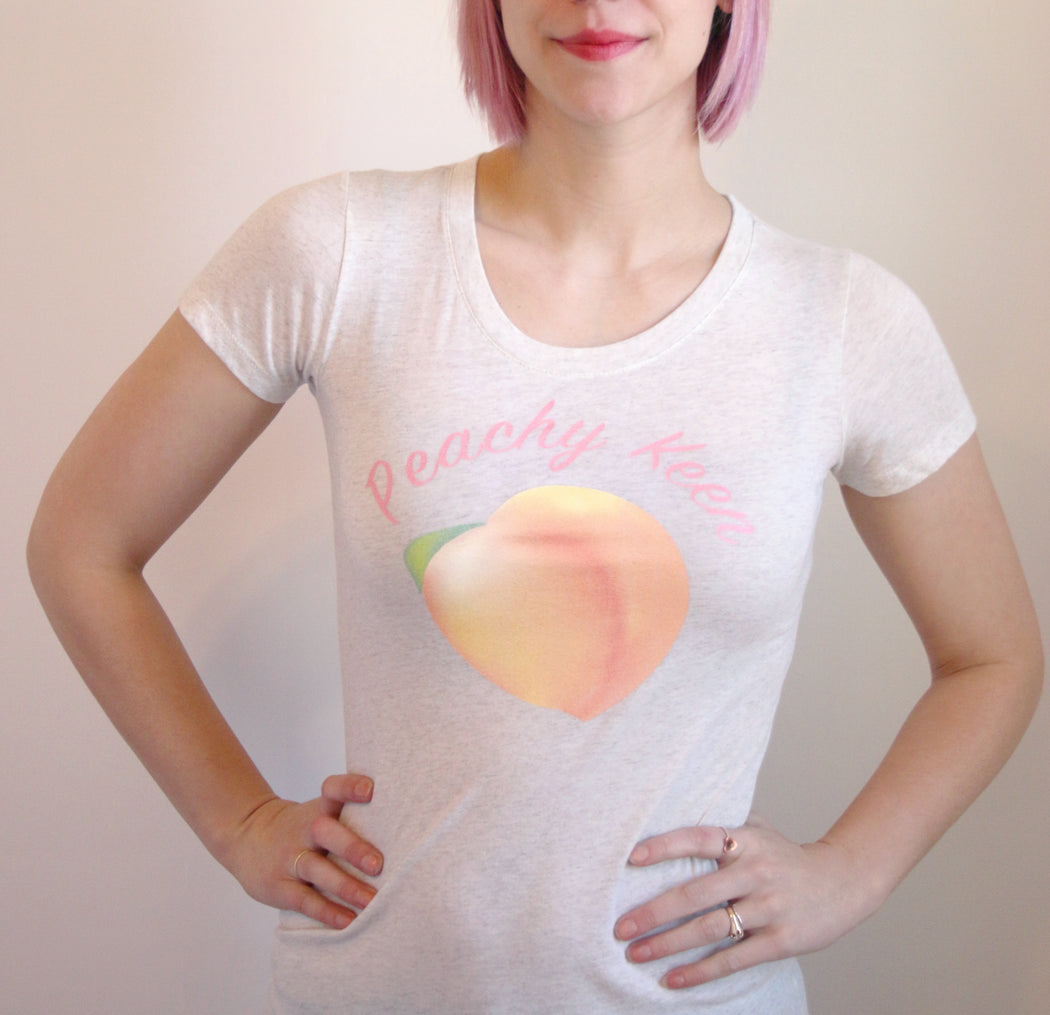 Peachy Keen Ladies Scoopneck Tee, , Mallory