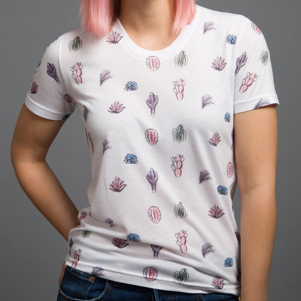 Cactus Watercolor Tee, Physical, Mallory