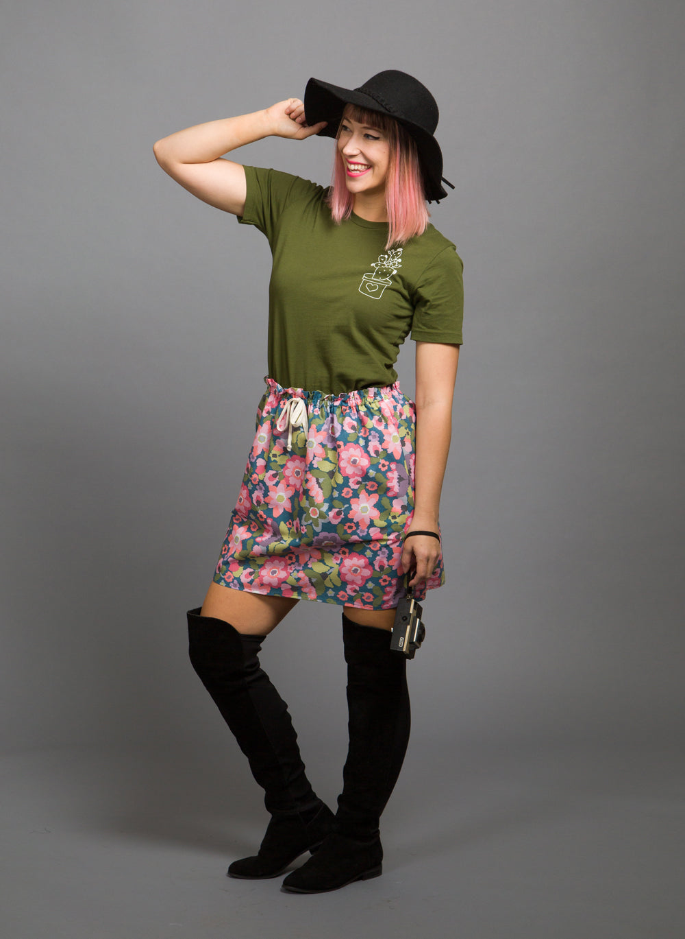 Bloom Gathered Short Skirt, Physical, Mallory