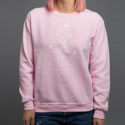 Cactus Love Crewneck Sweatshirt - Pink, , Mallory