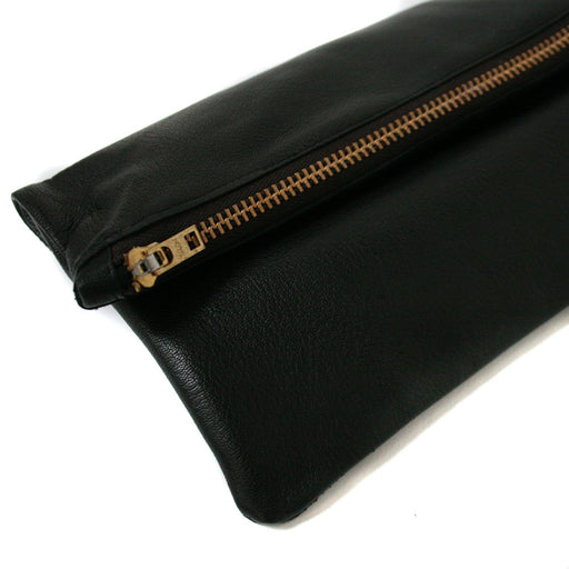 Large Black Leather Pouch, Physical, Mallory