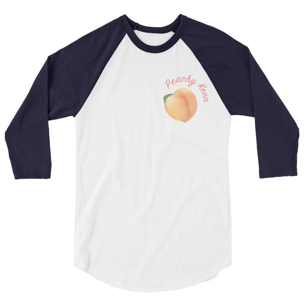 Peachy Keen Unisex Baseball Tee, , Mallory