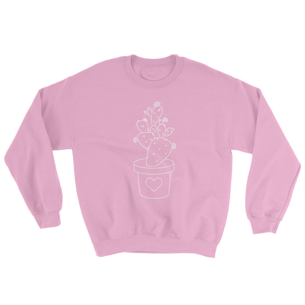 Cactus Love Crewneck Sweatshirt - Pink, , Mallory