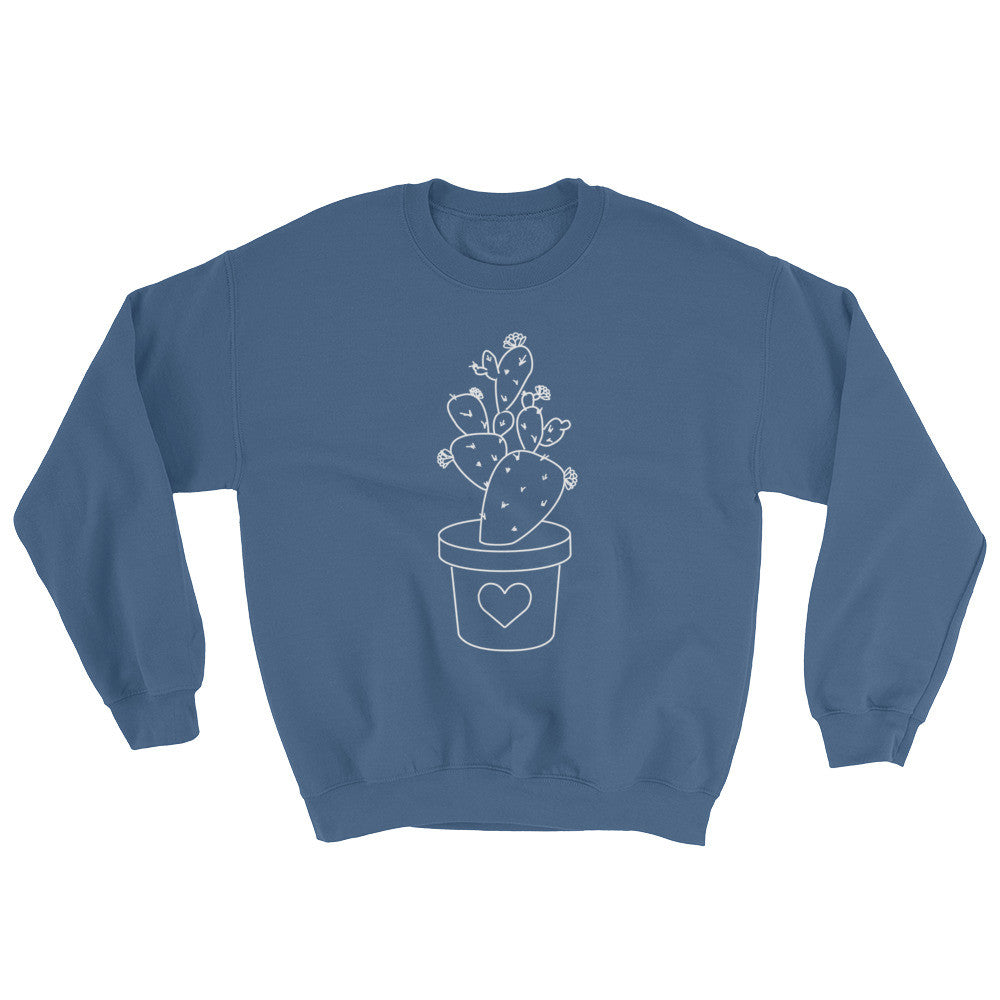 Cactus Love Crewneck Sweatshirt - Indigo, , Mallory